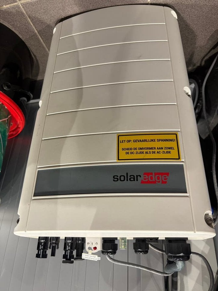 SolarEdge SE6K (3-fase) omvormer met 13x P505 optimizers, Doe-het-zelf en Verbouw, Ophalen, Gebruikt, Compleet systeem, 200 wattpiek of meer