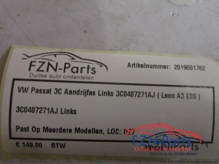 VW Passat 3C Aandrijfas Links voor, Ophalen of Verzenden, Gebruikt