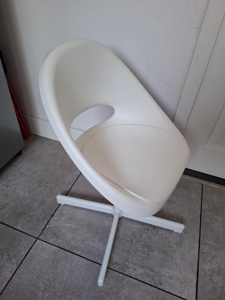Ikea LOBERGET / SIBBEN Kinderbureaustoel Wit, Ophalen, Kunststof, Modern, Speels, Wit