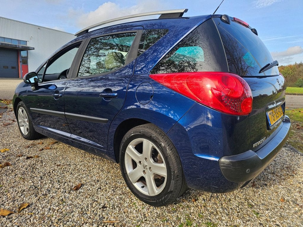 Peugeot 207 SW 1.6 VTi XS AUTOMAAT/airco/CRUISE/leder, Auto's, Peugeot, Gebruikt, 4 cilinders, Blauw, 600 kg