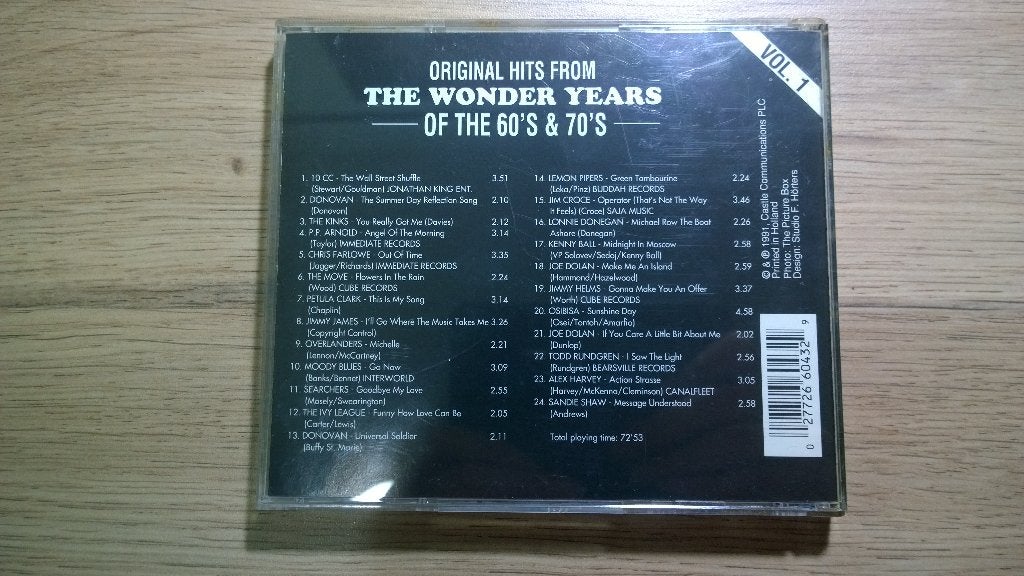 the wonder years of the 60's & 70's vol 1, Ophalen, Gebruikt, Pop, Verzamelalbum