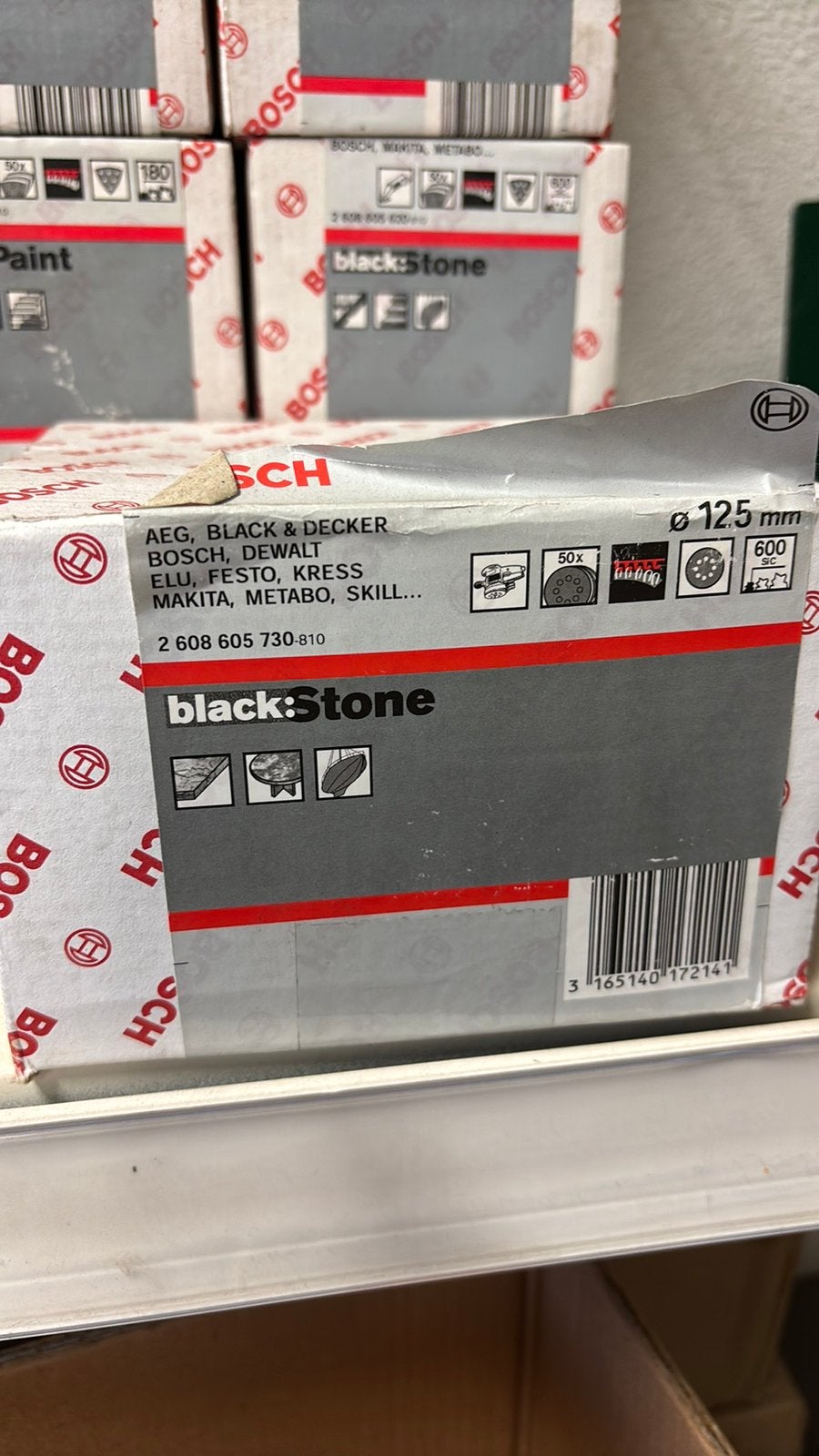 Bosch Black Stone 125 mm korrel 600, Ophalen of Verzenden, Nieuw