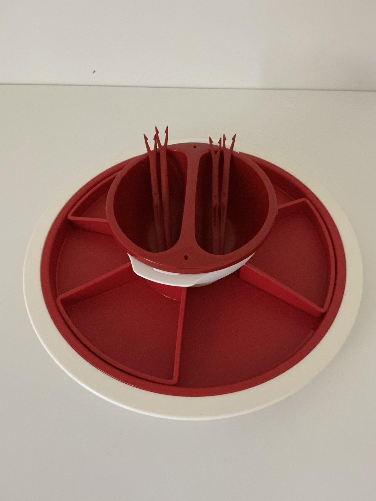 Chocolade fondue Tupperware, Huis en Inrichting, Keuken | Tupperware, Ophalen, Zo goed als nieuw, Rood, Overige typen