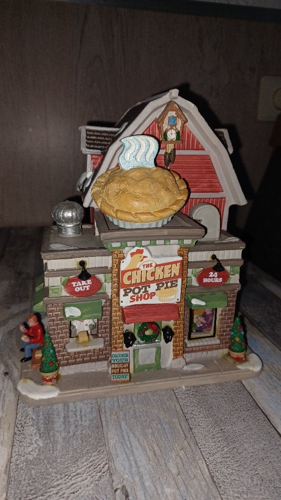 The Chicken Pot Pie Shop kersthuisje, Diversen, Verzenden, Zo goed als nieuw