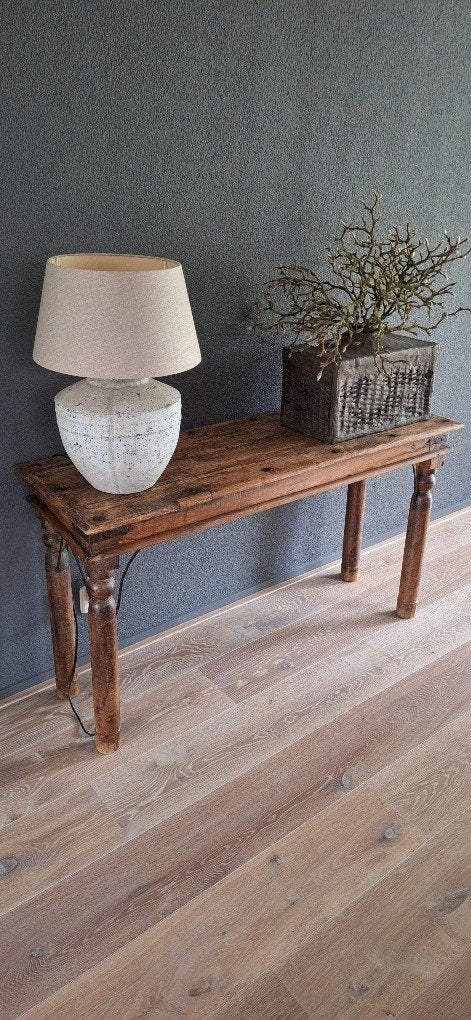 Te koop mooie houten side table, Huis en Inrichting, Ophalen, Gebruikt, 100 tot 150 cm, Teakhout