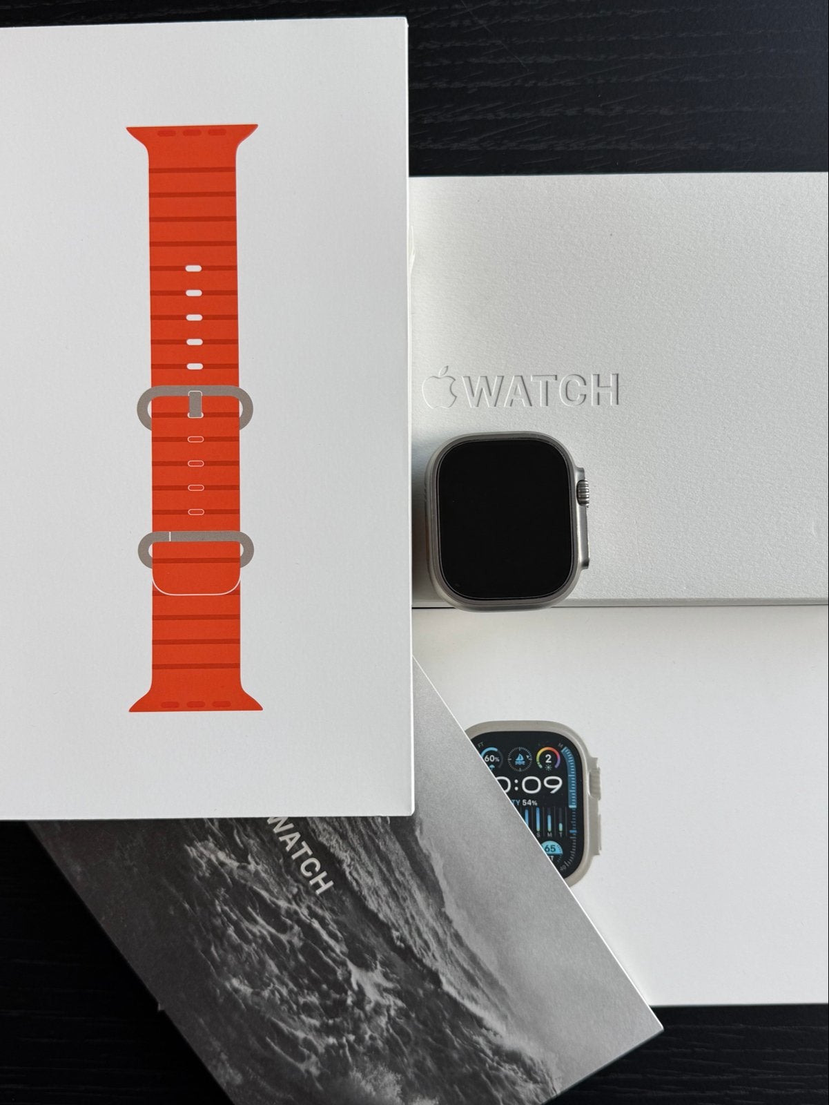 Apple Watch Ultra 2 GPS Titanium Oranje Ocean Band