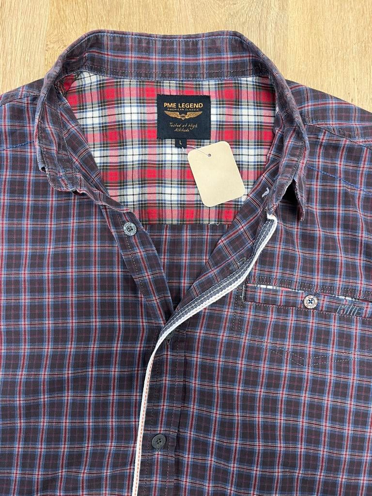 PME Legend overhemd met leuke print - Maat L, Ophalen of Verzenden, Zo goed als nieuw, Rood, Halswijdte 41/42 (L)