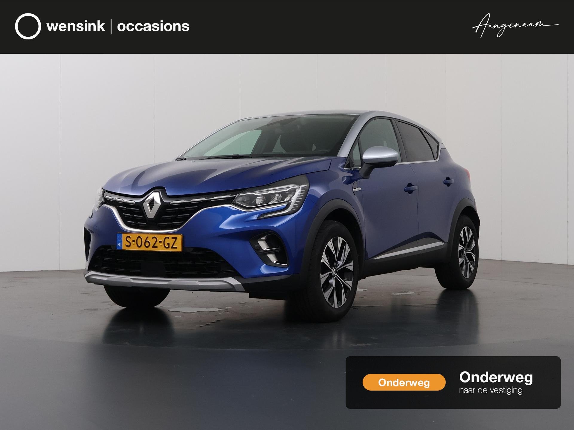 Renault Captur 1.0 TCe 90 techno | Trekhaak | Navigatie | Pa, Voorwielaandrijving, Gebruikt, Blauw, Leder en Stof