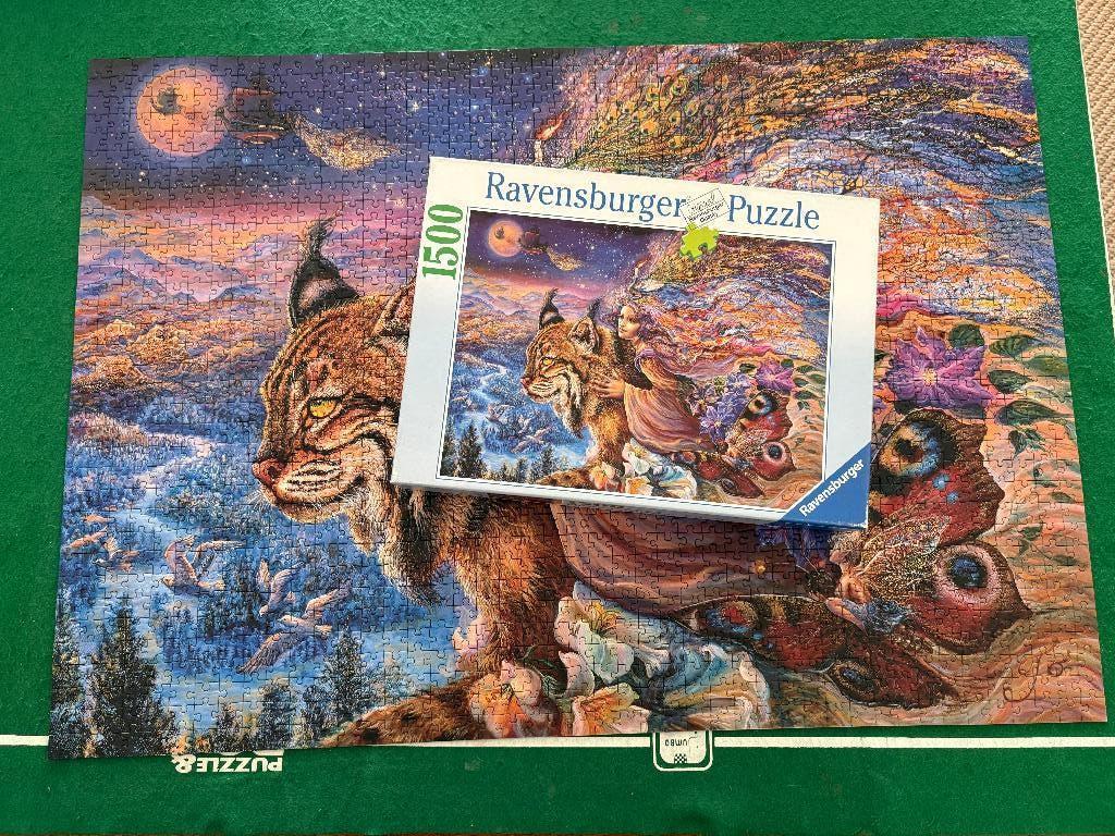 Puzzel Ravensburger Flight of the Lynx - 1500 stukjes, Ophalen of Verzenden, 500 t/m 1500 stukjes, Gebruikt