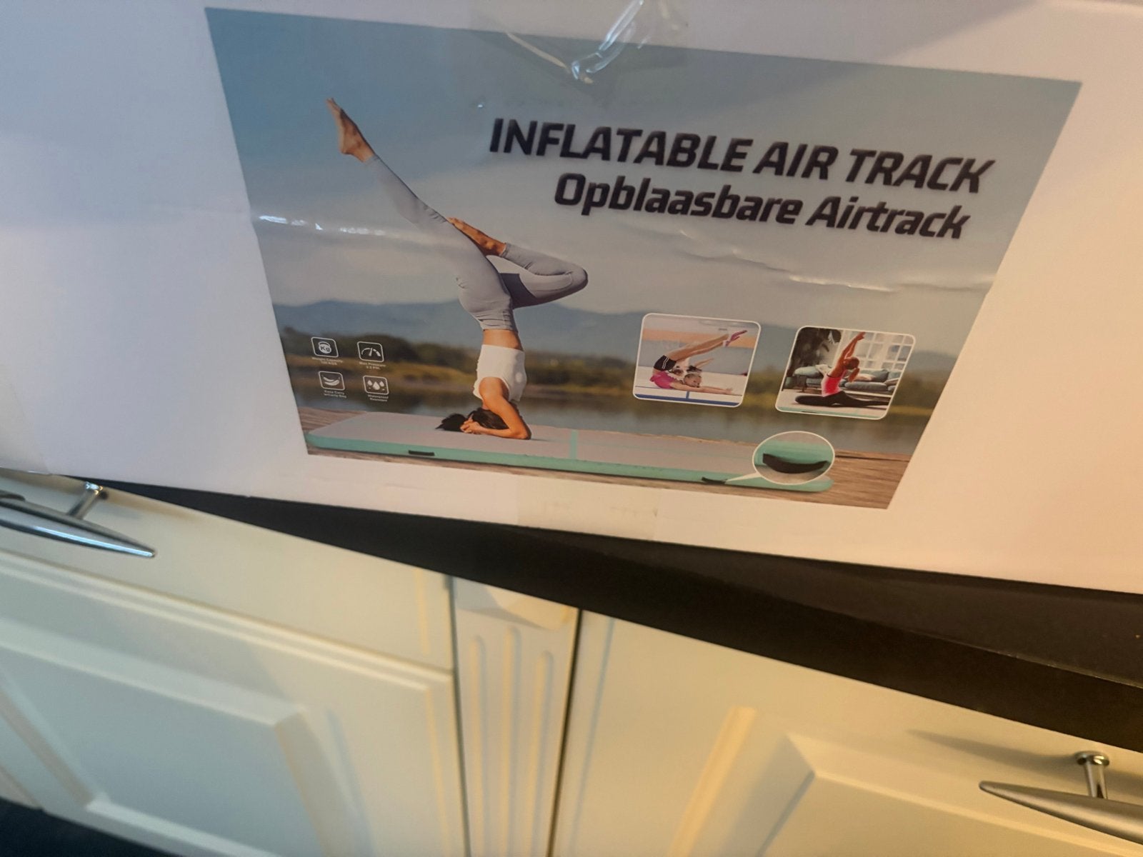 Opblaasbare Airtrack Gymnastiek Mat, Ophalen of Verzenden, Zo goed als nieuw