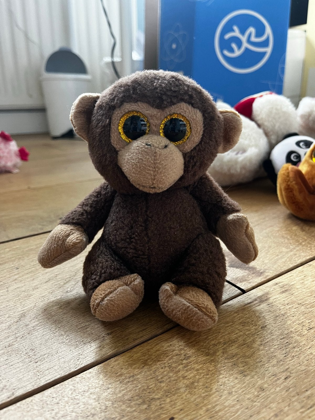 Ty Beanie Boo Aap Bruin Knuffel, Ophalen of Verzenden, Klein (minder dan 20 cm), Bruin, Met label