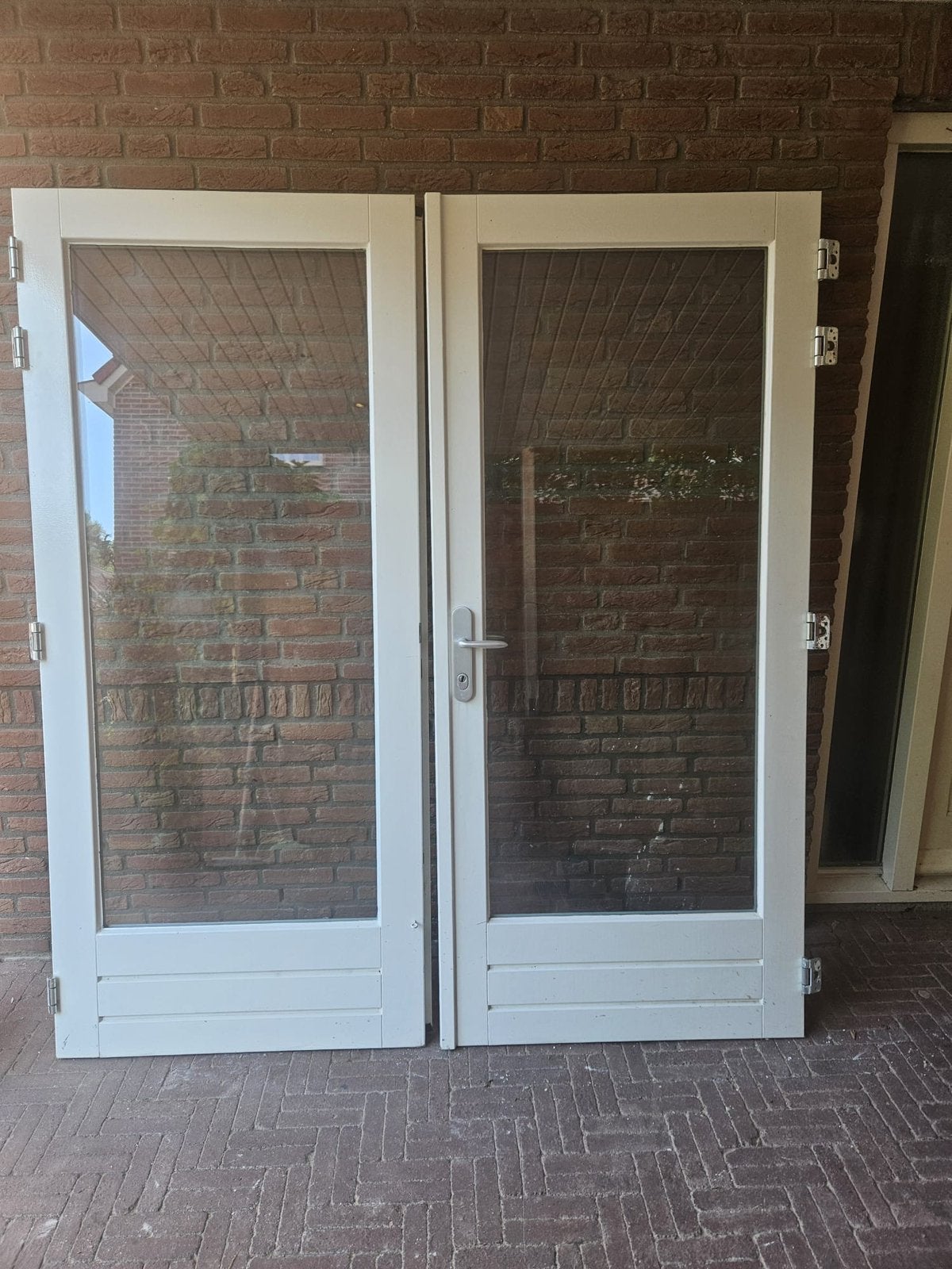 Kozijn met tuindeuren zgan (2022), Raamkozijn, Zo goed als nieuw, Hout, Ophalen