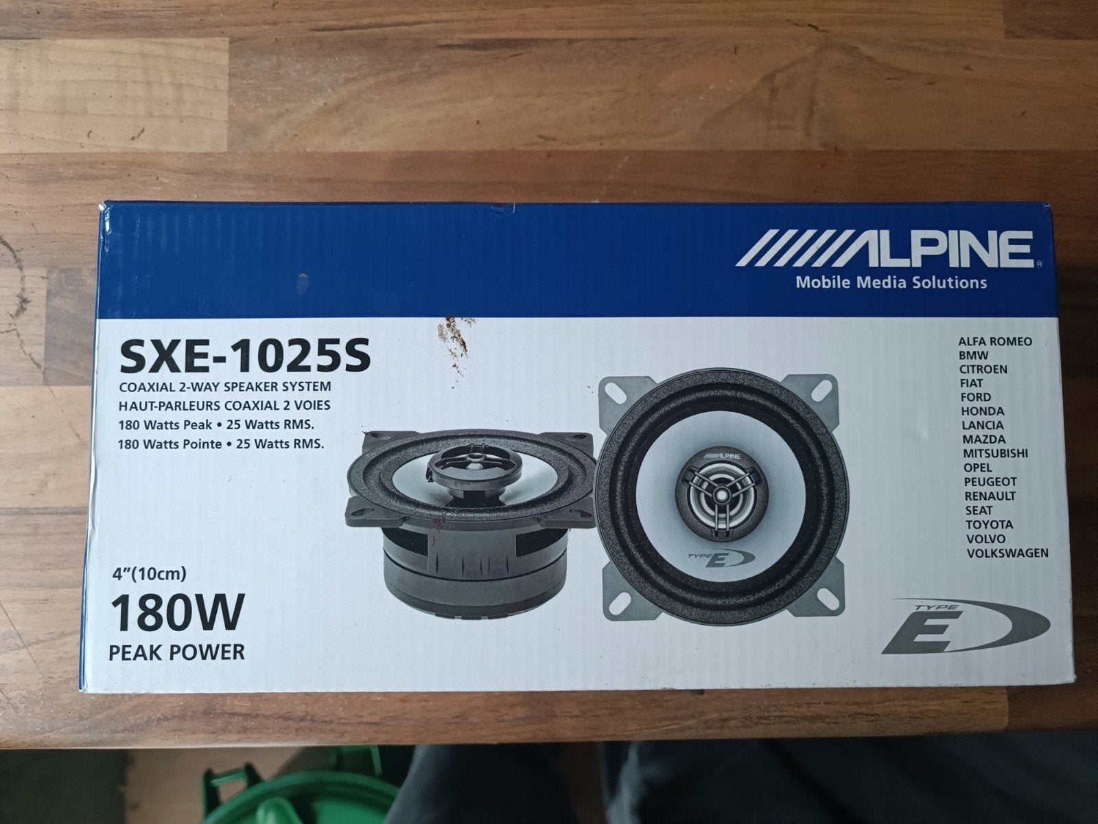 Alpine SXE-1025S 10cm 2-weg coaxiale luidsprekers, Auto diversen, Autoradio's, Ophalen of Verzenden, Nieuw