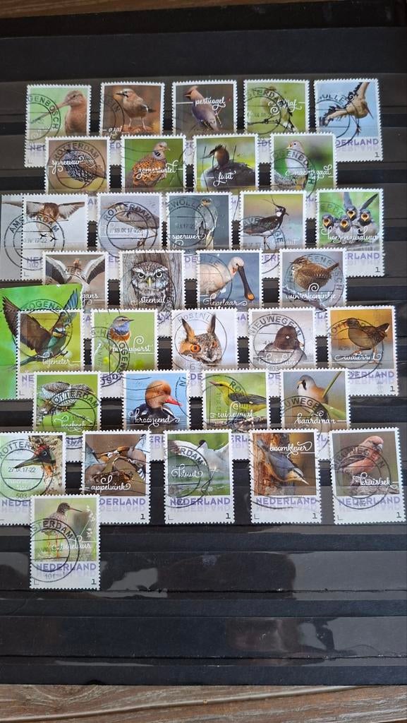 Gestempelde EURO zegels.  Diverse verschillende vogels, Ophalen of Verzenden, Dier of Natuur