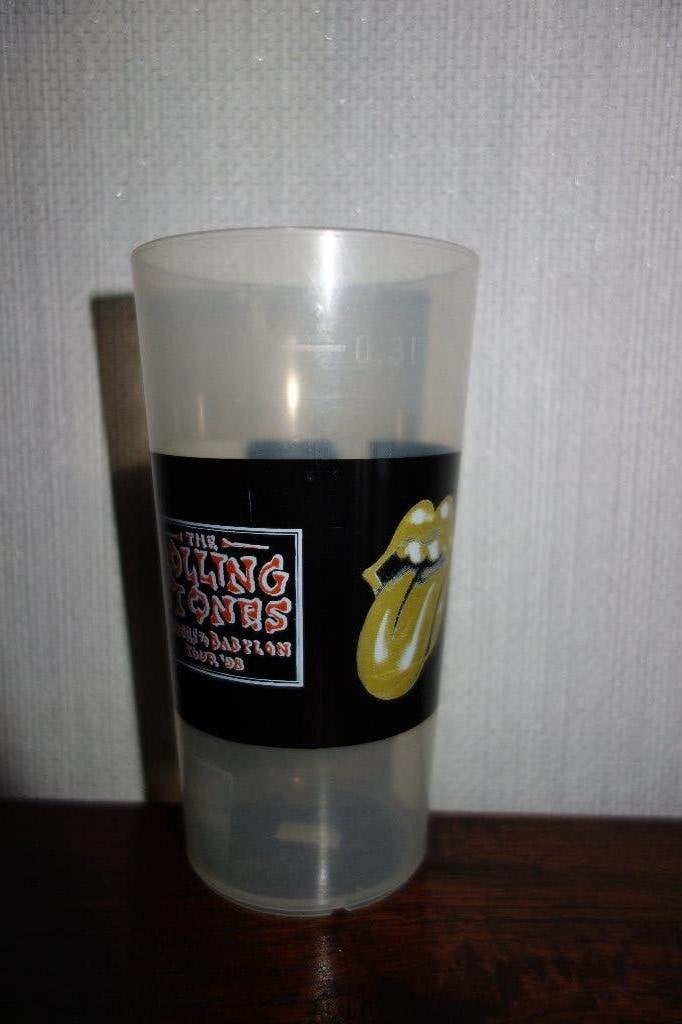Beker Rolling Stones 1998, Ophalen of Verzenden, Gebruikt, Gebruiksvoorwerp