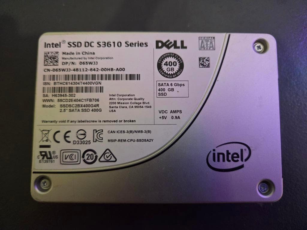 Intel/Dell SSD's DC 3610 400GB - 100%, Computers en Software, Harde schijven, Intel SSD, Intern, Gebruikt, Server