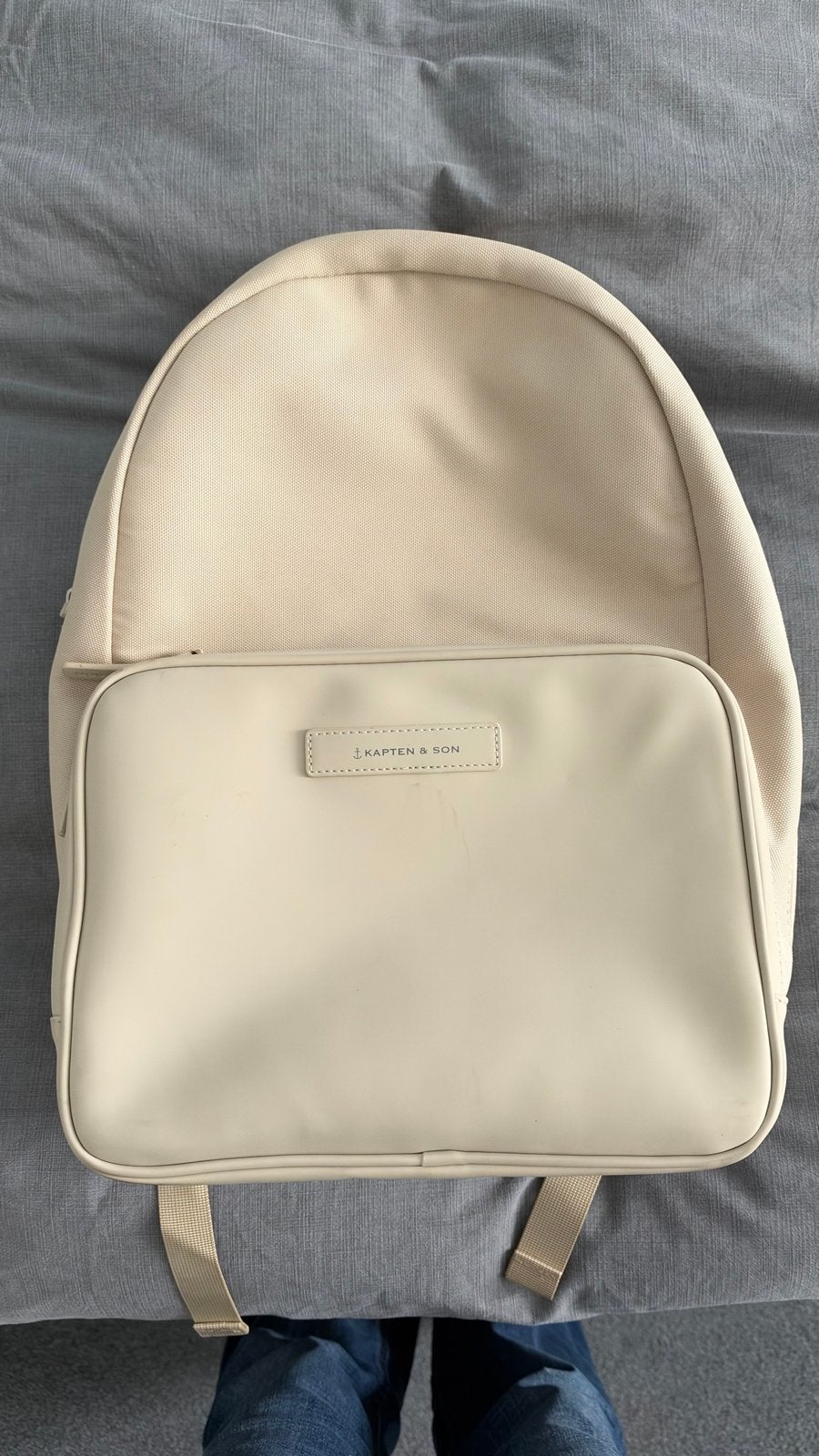 Kapten & Son rugzak - Crème/beige, Sieraden, Tassen en Uiterlijk, Ophalen, Zo goed als nieuw, 25 tot 40 cm, Overige merken