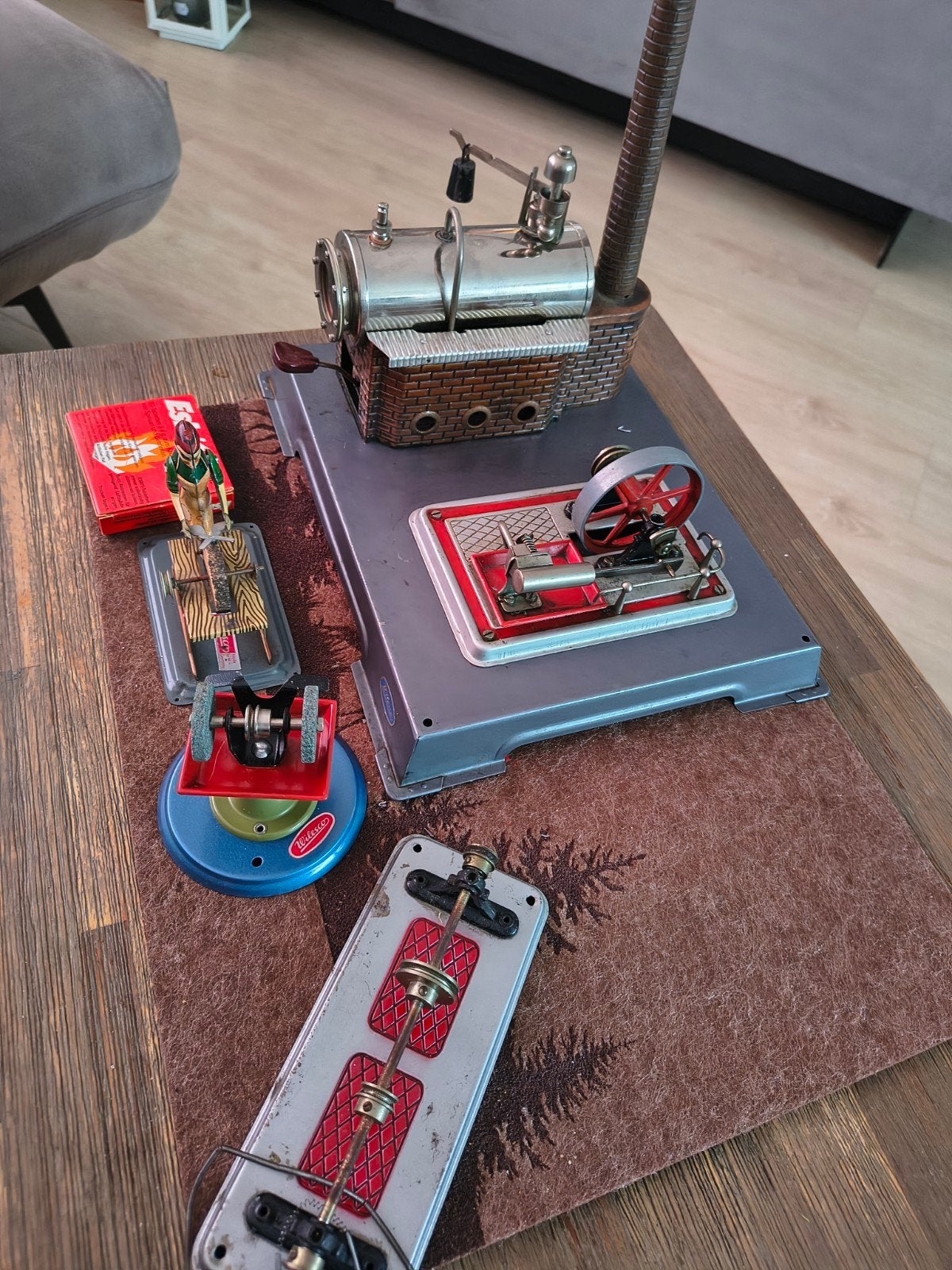 Wilesco Stoommachine met meerdere Accessoires., Antiek en Kunst, Ophalen of Verzenden