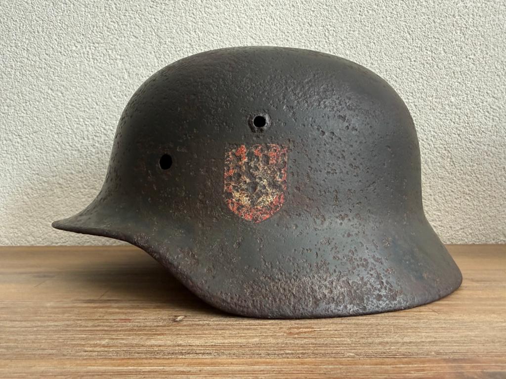 Duitse XX Helm DD, Verzamelen, Ophalen of Verzenden, Duitsland, Helm of Baret