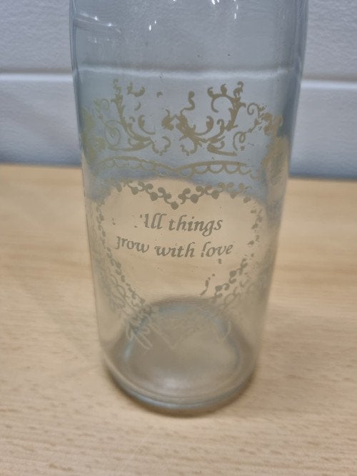 Beugel fles met tekst, Ophalen of Verzenden, 'T Olde Gre-j, Info@toldegrej.nl, Endepoelstraat 20f Didam