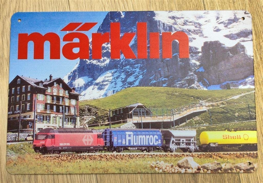 MARKLIN Metalen Reclame Wandbord Modeltrein reclame poster, Wisselstroom, Verzenden, Märklin, Nieuw