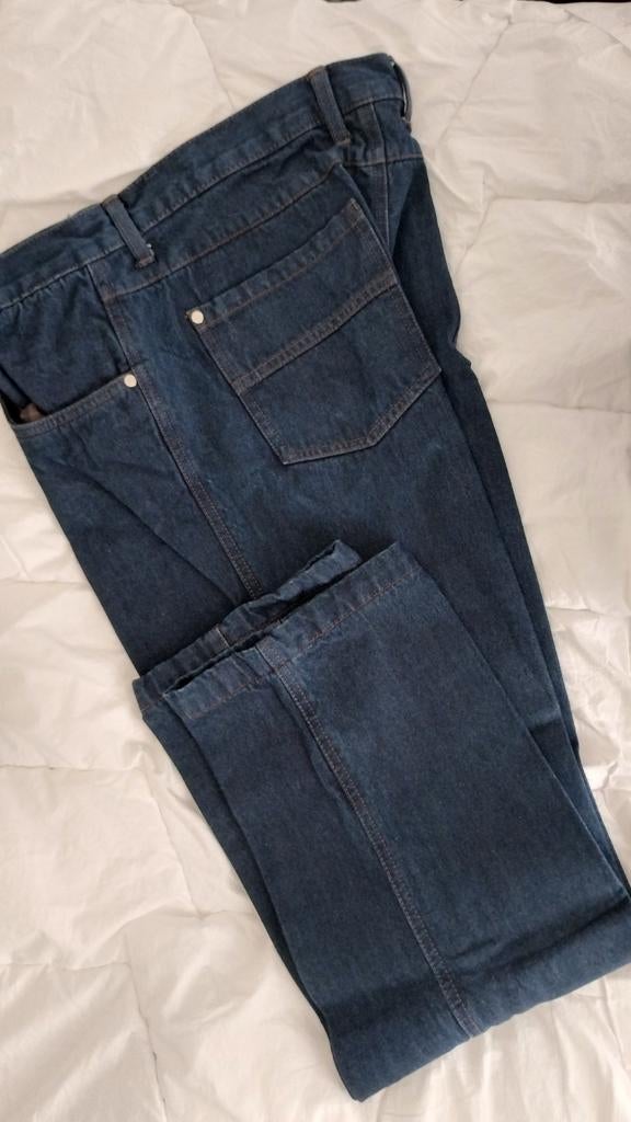 Livergy casual donkerblauwe gevoerde spijkerbroek maat 52, Maat 52/54 (L), Blauw, Nieuw, Ophalen of Verzenden