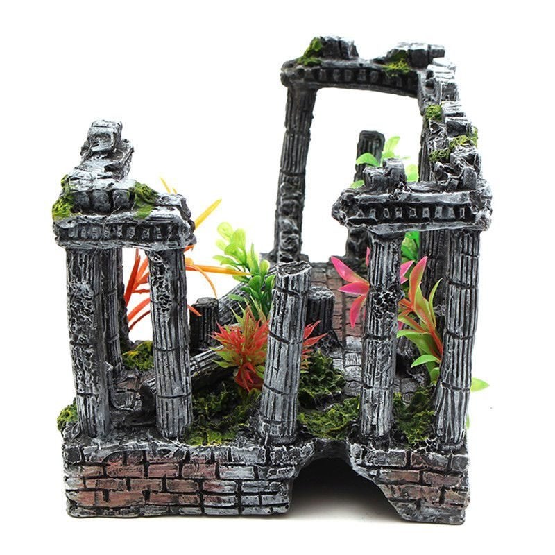 Romeinse Ruine Ornament Aquarium / Vissen Kasteel Pilaren, Verzenden, Nieuw