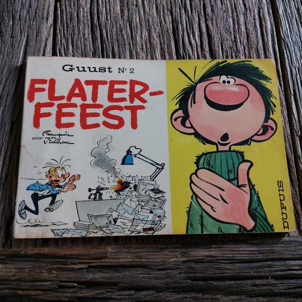 Mooie oude Guust Flater nr 2 in 1e druk 1963, Eén stripboek, Ophalen of Verzenden, Gelezen, Franquin