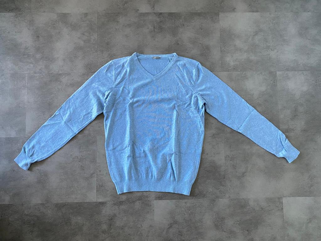 Blauwe trui van HEMA maat M, Kleding | Heren, Truien en Vesten, Ophalen of Verzenden, Zo goed als nieuw, Maat 48/50 (M), Blauw