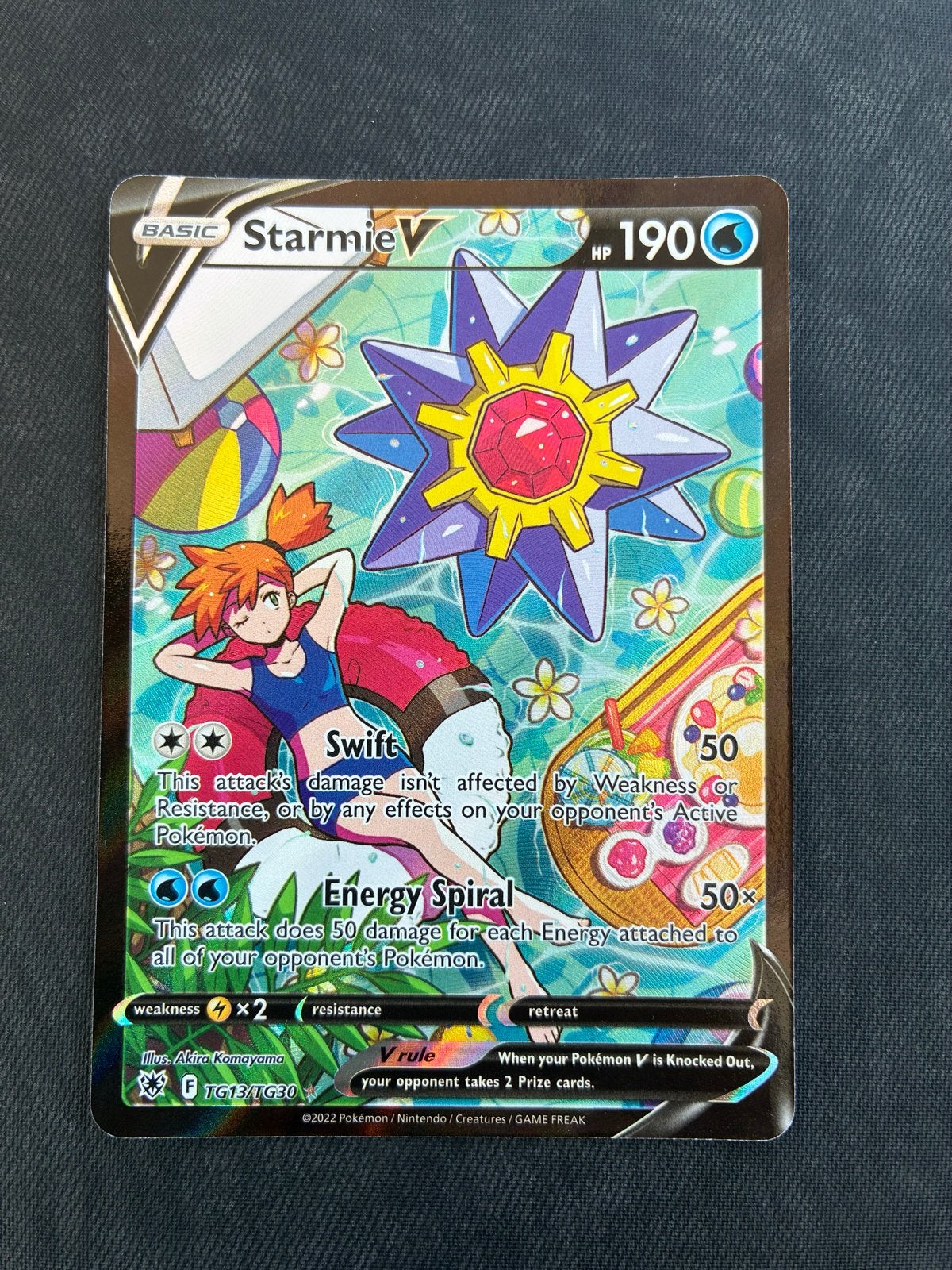 Starmie V TG13/TG30 Pokémon kaart -, Hobby en Vrije tijd, Ophalen of Verzenden, Zo goed als nieuw, Losse kaart