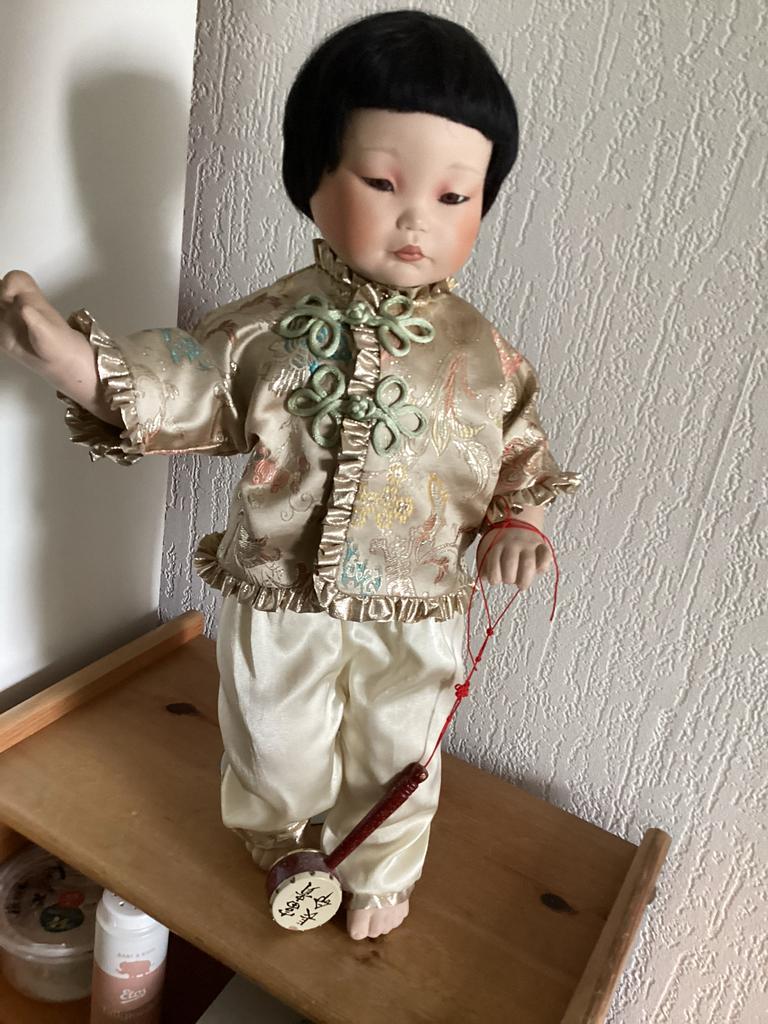 Franklin Poppen Atelier Chinese Babypop - Biscuitporselein, Verzamelen, Poppen, Ophalen, Zo goed als nieuw, Babypop