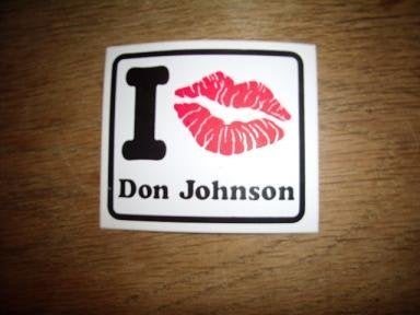 Artiesten sticker vierkant I kiss Don Johnson 8,5 x 7,5 cm, Verzamelen, Ophalen of Verzenden, Zo goed als nieuw, Bedrijf of Vereniging