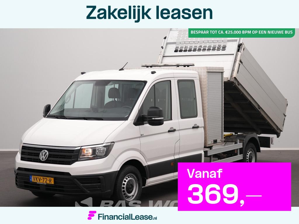 Volkswagen Crafter 140pk Kipper Dubbel Cabine met Kist Trekh, Gebruikt, Euro 6, 4 cilinders, Volkswagen