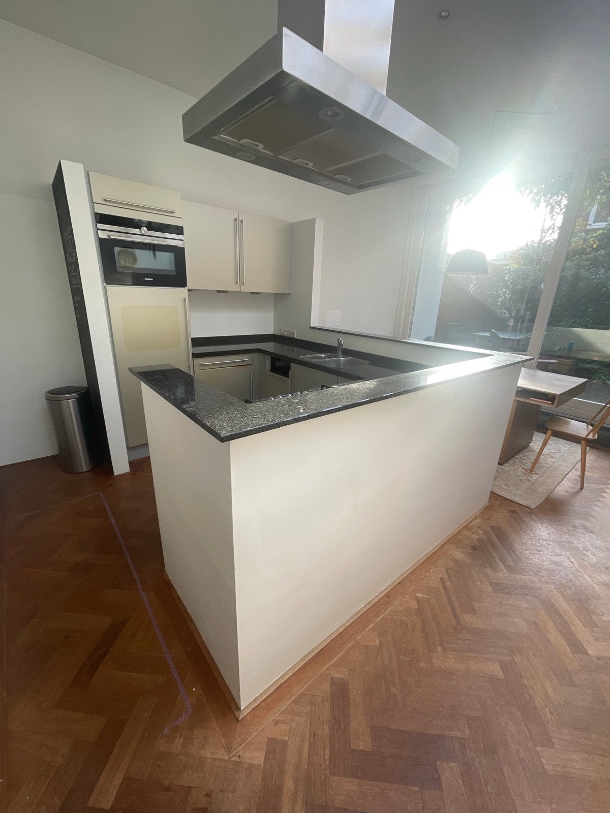 U-keuken of buitenkeuken met granieten blad, Gebruikt, U-keuken, Graniet of Steen, Ophalen of Verzenden