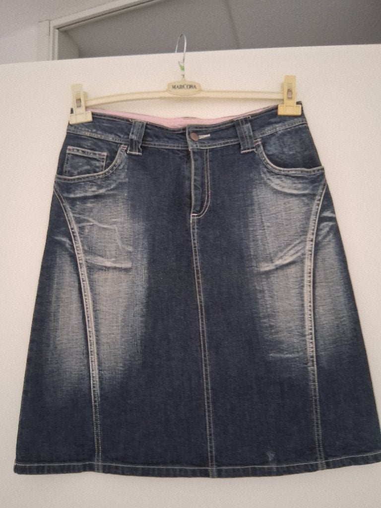 spijkerrok, Maat 38/40 (M), Blauw, Ophalen of Verzenden, Zo goed als nieuw