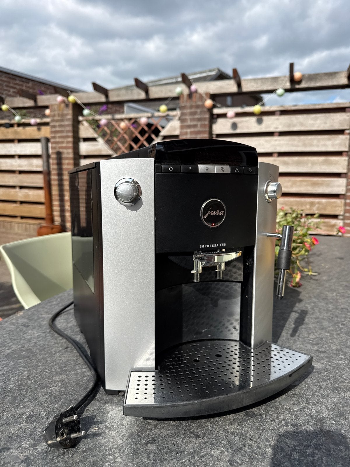 Jura Impressa F50 Espresso Apparaat - Zilver/Zwart, Witgoed en Apparatuur, Koffiezetapparaten, Ophalen, Gebruikt, Espresso apparaat