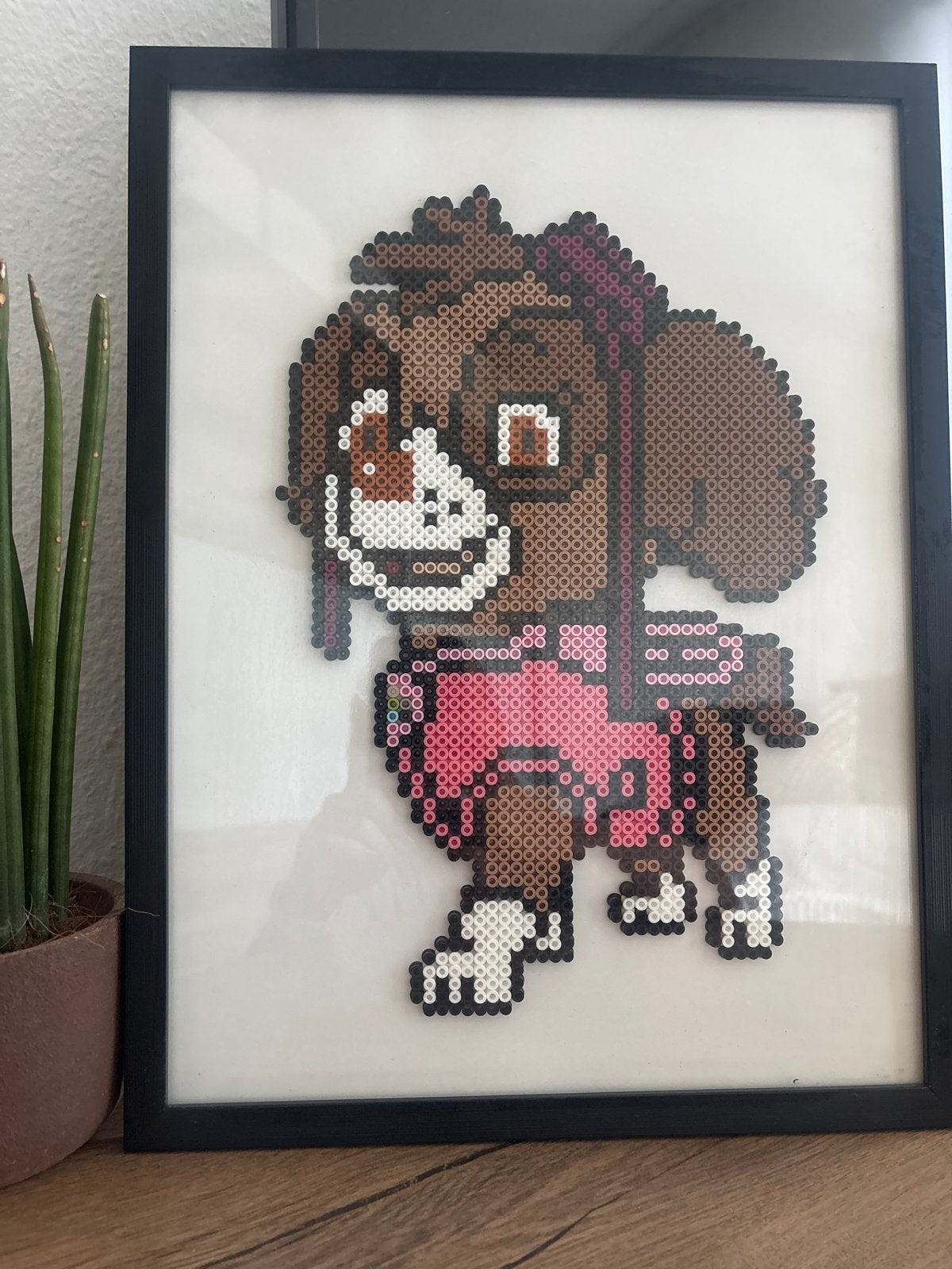 Strijkkralen kunstwerk Paw Patrol Skye in lijst, Ophalen, Handgemaakt, Dieren, Meerkleurig