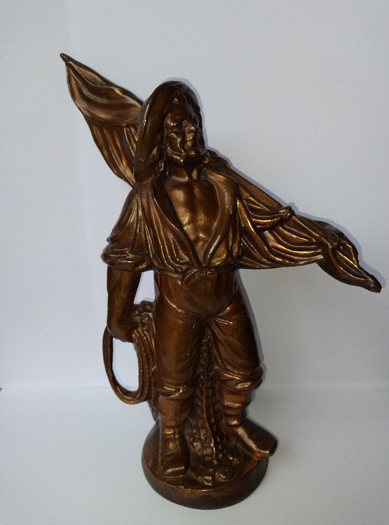 Koperen visserman, Ophalen of Verzenden, Nieuw, Mens