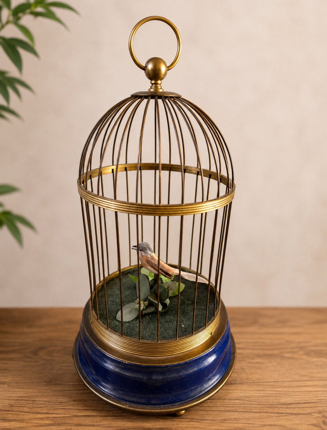 Vintage Zingende Vogel in Kooi Muziekdoos, Ophalen of Verzenden