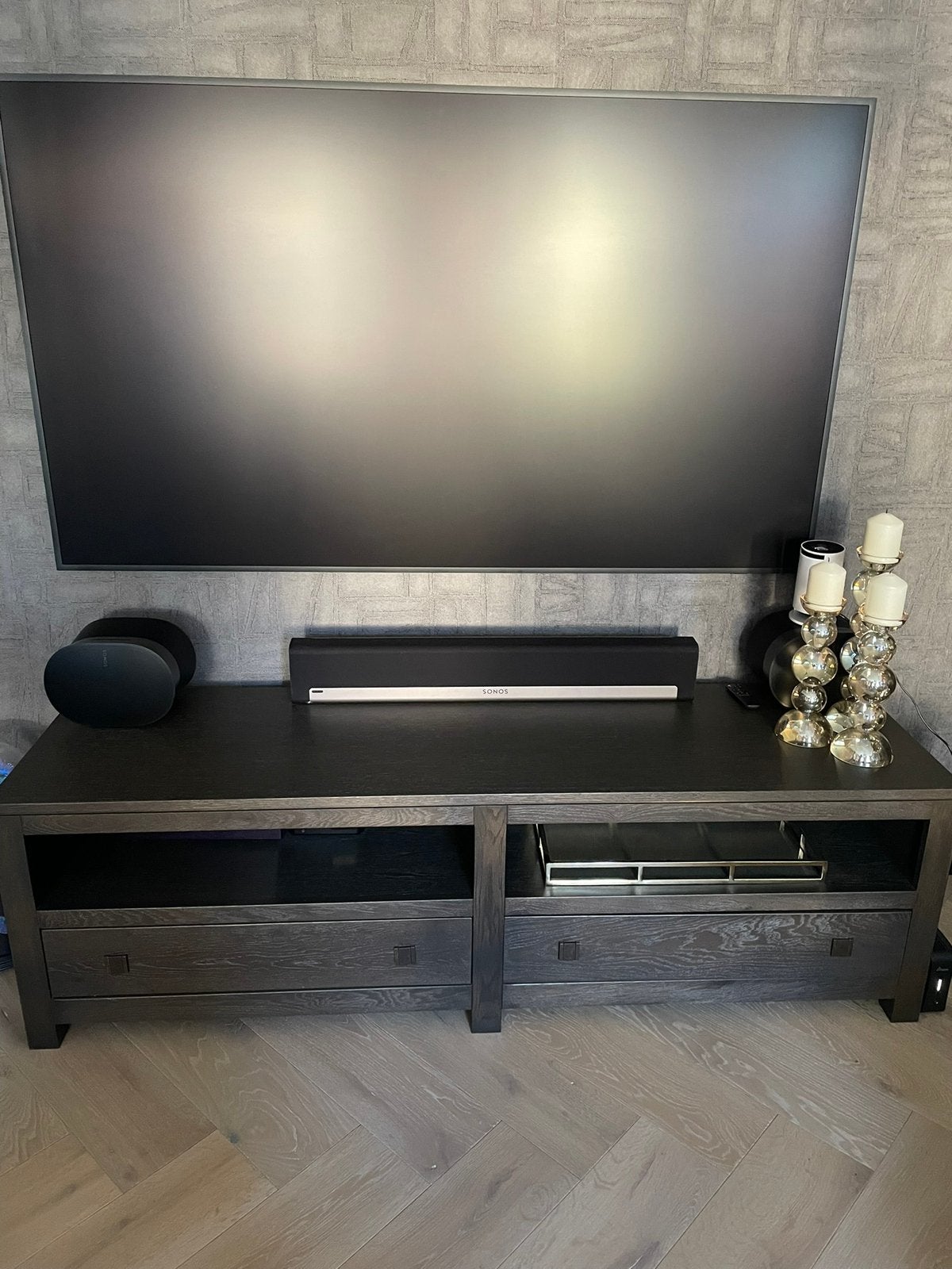 Prachtig eiken tv meubel, Huis en Inrichting, Ophalen, Zo goed als nieuw, 25 tot 50 cm, Minder dan 100 cm