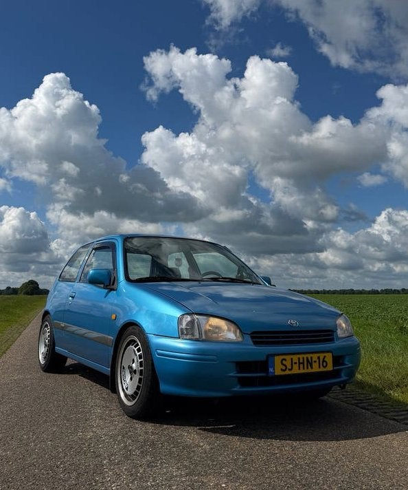 Toyota Starlet 1.3 16V 1997 Blauw, Stof, Starlet, 400 kg, Origineel Nederlands