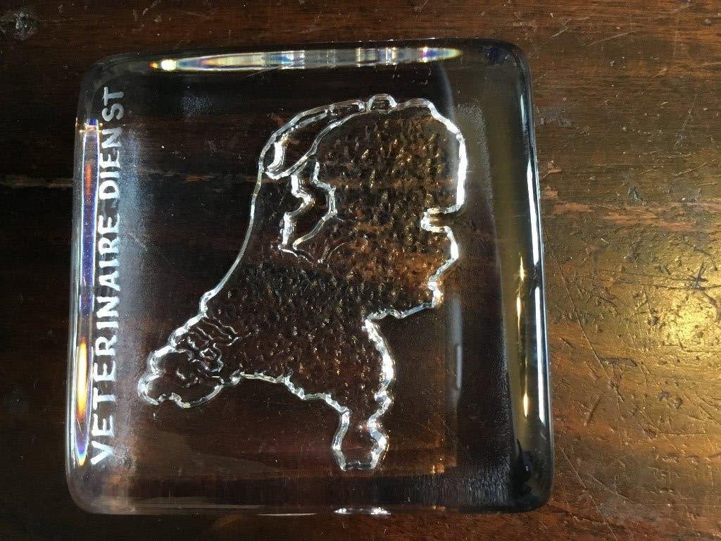 Royal Leerdam Nederland Glas- Veterinaire Dienst, Ophalen of Verzenden