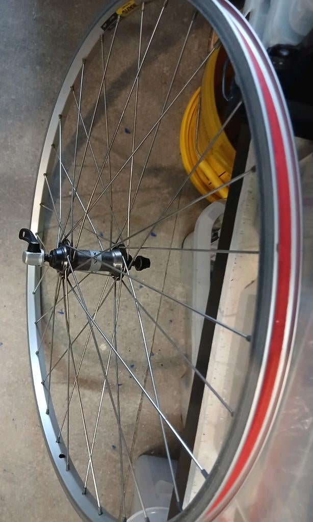 Voorwiel atb mtb met Shimano STX naaf hb-mc32 26 inch, Fietsen en Brommers, Fietsonderdelen, Ophalen, Gebruikt, Mountainbike, Wiel
