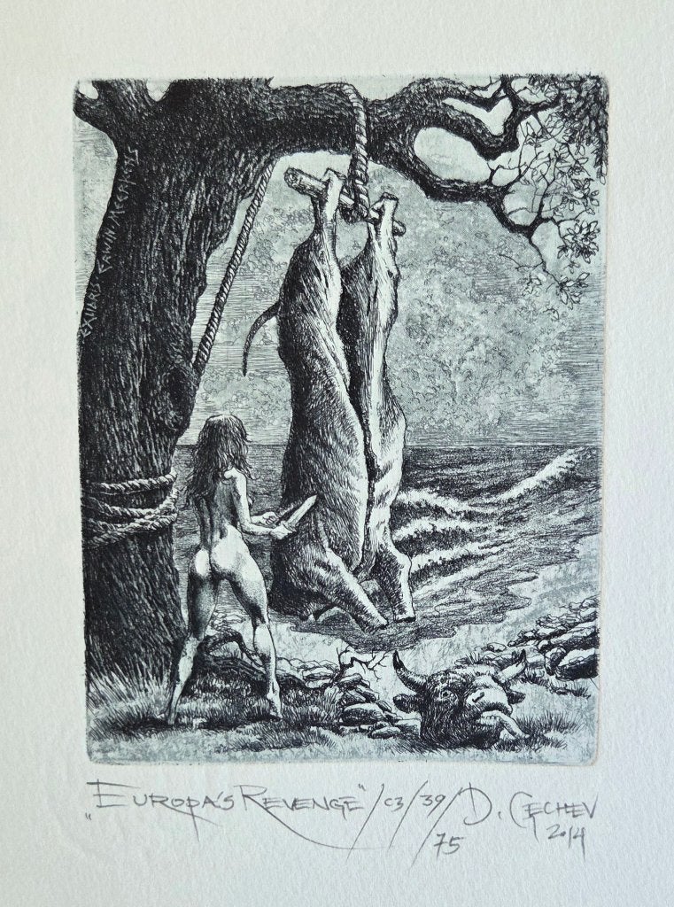 Exlibris D. Gechev, Europa’s Revange (mythologie), Verzenden