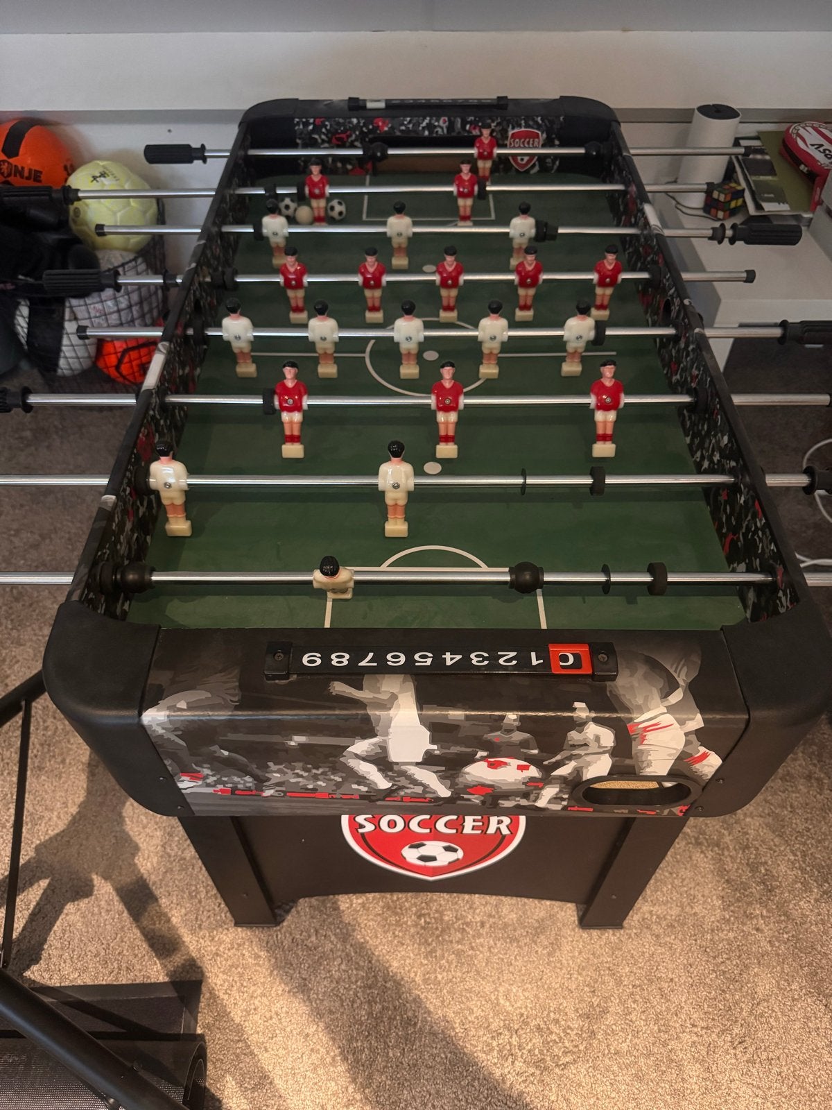 Voetbaltafel - Tafelvoetbalspel, Hobby en Vrije tijd, Drie of vier spelers, Ophalen, Gebruikt