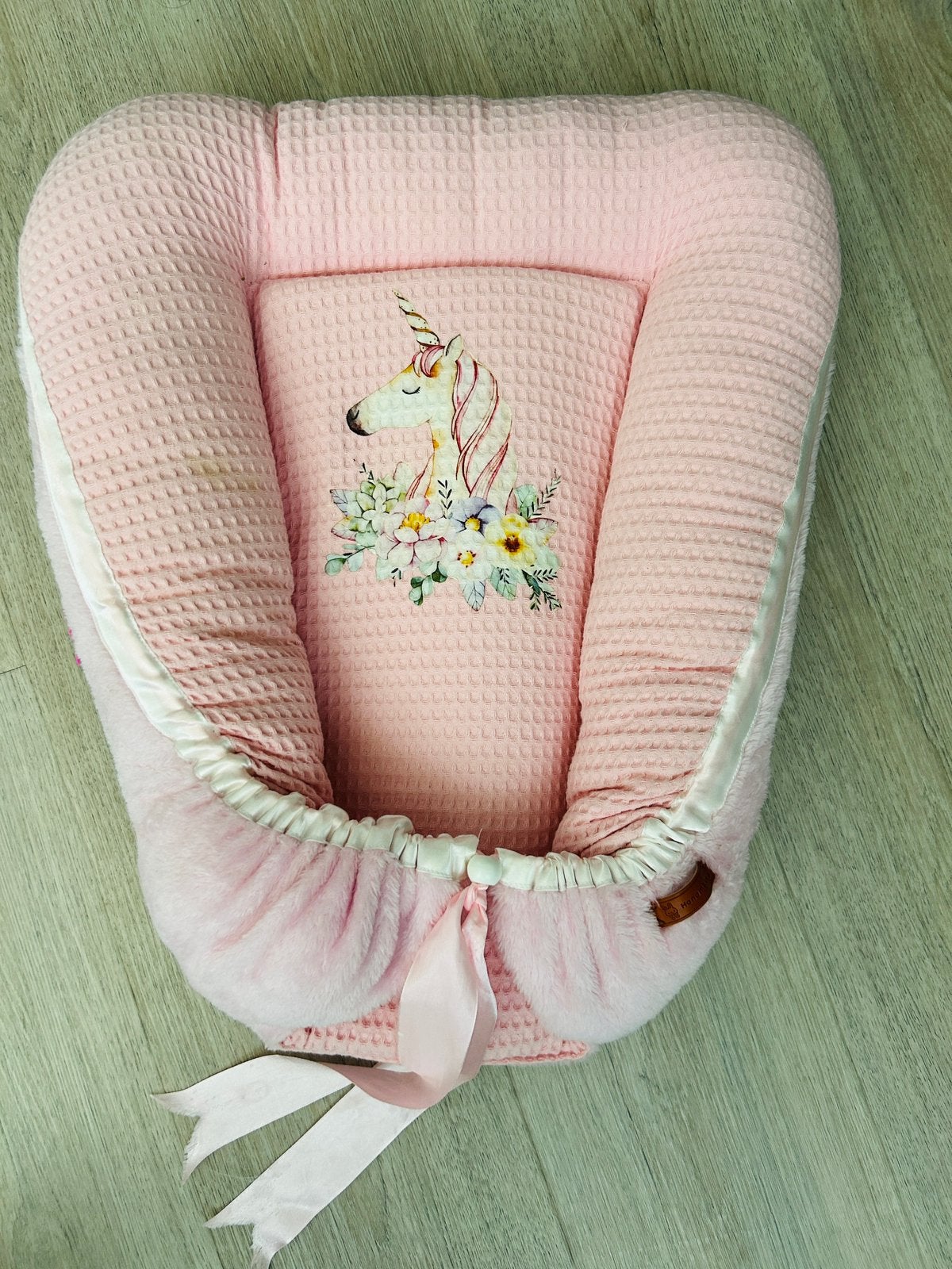 Roze Unicorn Babynestje Voor Pop, Ophalen of Verzenden, Zo goed als nieuw, Babypop