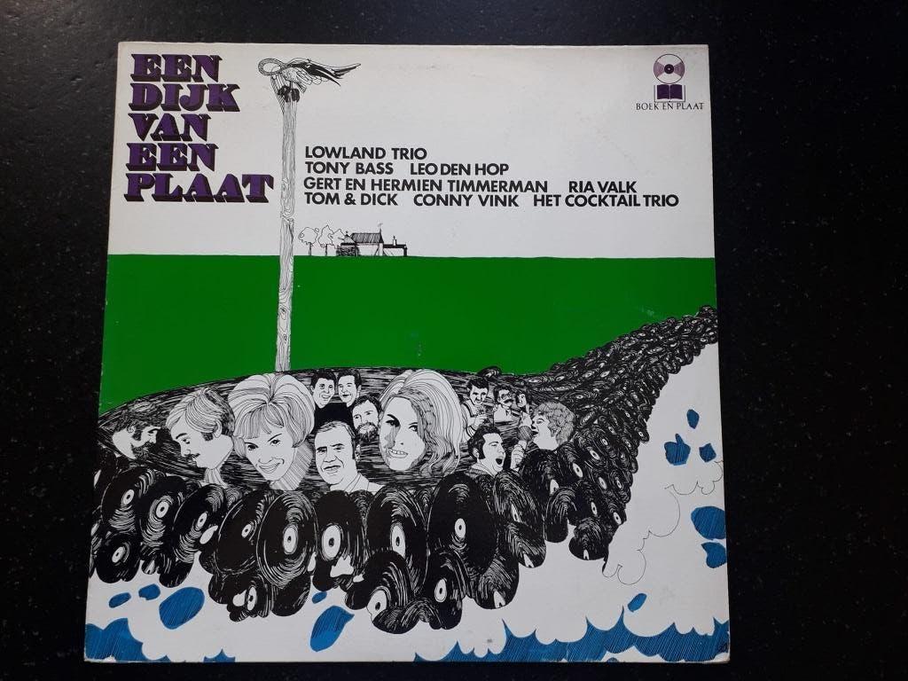 EEN DIJK VAN EEN PLAAT - BOEK EN PLAAT - LP, Ophalen of Verzenden, Gebruikt, Overige formaten