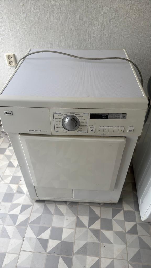 LG TD-C70070E Condensdroger 7kg, Ophalen, 6 tot 8 kg, Gebruikt, Voorlader