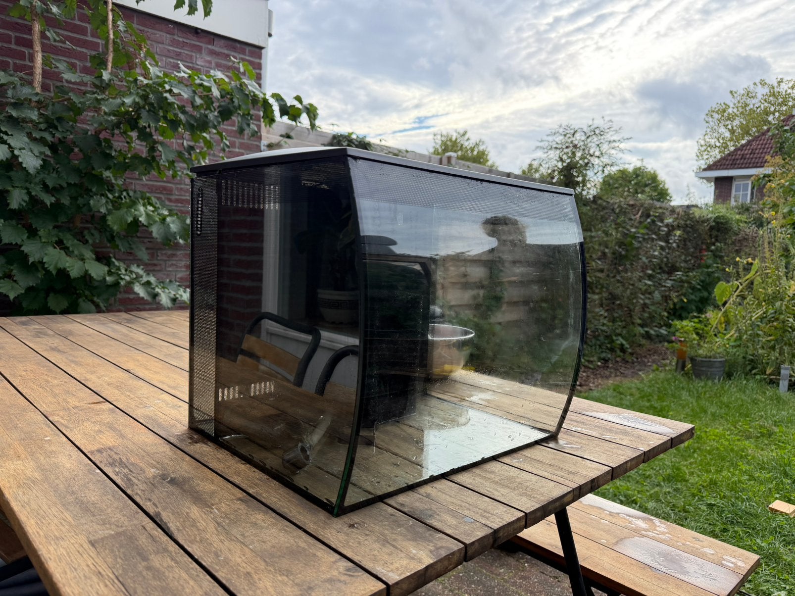Fluval Flex 2.0 Aquarium Compleet 57L Zwart, Gebruikt, Leeg aquarium, Fluval, Ophalen
