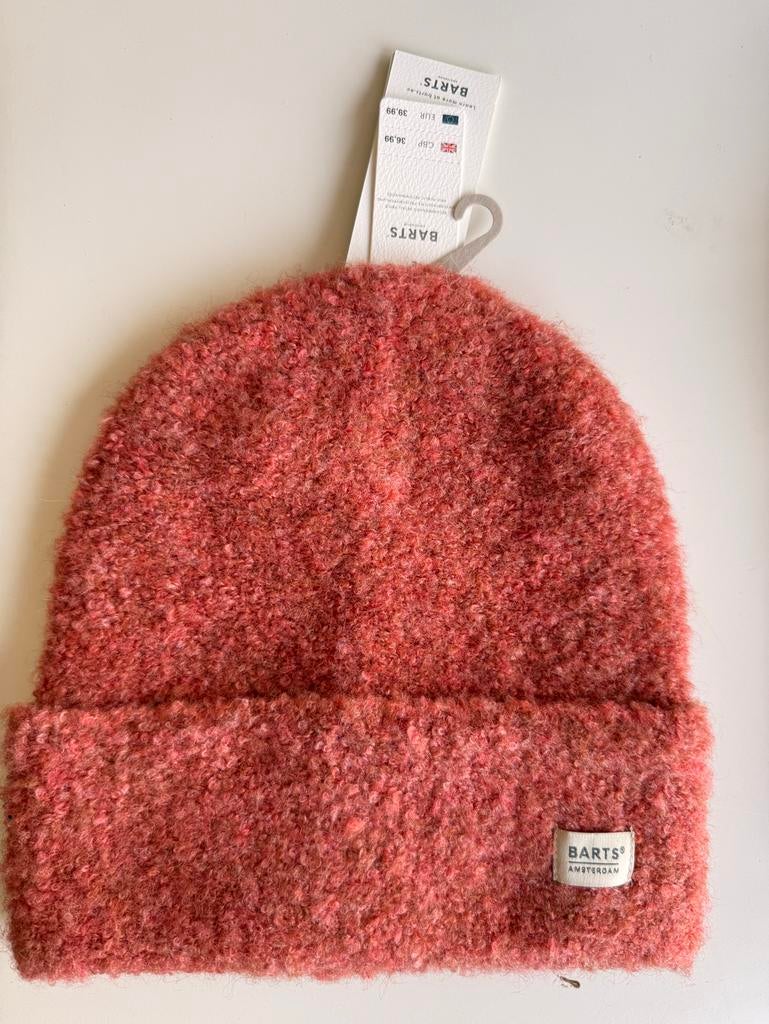 Nieuwe Barts muts / beanie - Koraal - One size, Ophalen of Verzenden, Zo goed als nieuw, Maat 38/40 (M), Muts